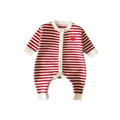 婴儿衣服新年连体衣宝宝拜年服