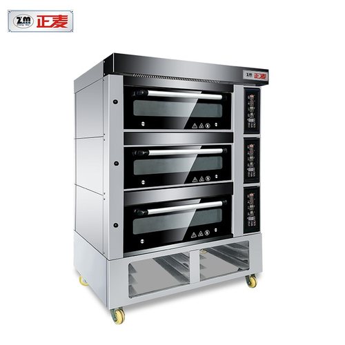 正麦三层六盘商用电烤箱大容量披萨烘焙焗炉蛋挞面包蛋糕燃气烤炉