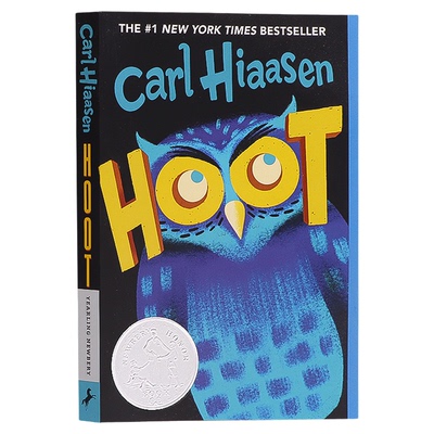猫头鹰的叫声 英文原版小说 Hoot 拯救猫头鹰 2003年纽伯瑞银奖小说 青少年课外阅读书籍 纽约时报畅销书 Carl Hiaasen