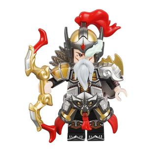 库造工作室收藏级黄忠人仔积木三国演义国潮拼装玩具蜀国五虎上将