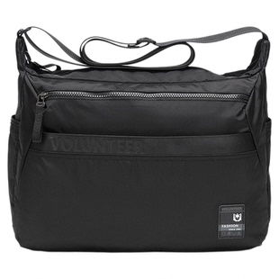 华朗迪尔大容量斜挎包男士牛津布通勤旅行帆布包新款多功能单肩包