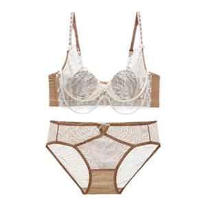 跨境内衣大胸显小法式蕾丝