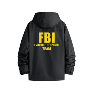 f标志外套美国联邦调查局fbi主题款衣服男美警军迷三合一冲锋衣