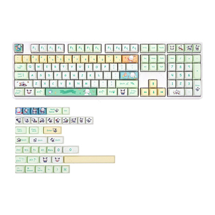 帕恰狗键帽MOA机械键盘PBT热升华98VGN68狼75蛛RK87个性可爱卡通