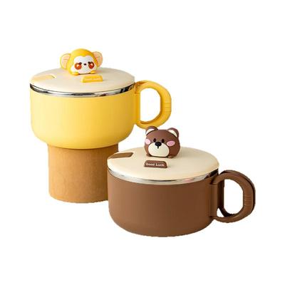 onlycook304泡面碗带盖可沥水