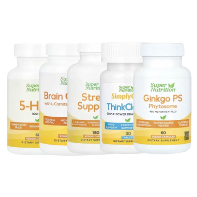 Super Nutrition银杏健L-肉碱脑PS磷脂思复合物维压支持力5-HTP