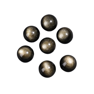 10A天然双眼金曜石散珠子黑曜石手串男女士diy手工手链项链单颗