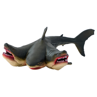 实心鲨鱼玩具变异三头鲨动物模型仿真女男孩深海巨怪儿童海洋生物