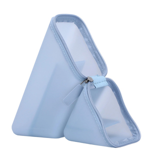 SONIC索尼克三角立式笔袋创意硅胶笔筒式中学生笔袋脏了好打理不怕摔可做为化妆包的多功能软制的文具收纳袋