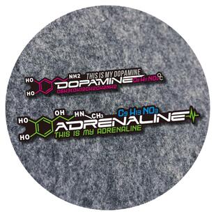 多巴胺分子式汽车贴纸肾上腺素摩托电动自行车滑板灯眉长条划痕贴