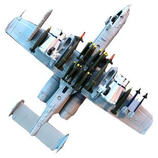 合金飞机A-10攻击机雷电II疣猪成品金属模型带武器支架起落架摆件