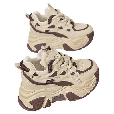 老爹鞋女款2025新款增高运动黑色鞋子冬季时尚厚底鞋好看女士鞋子