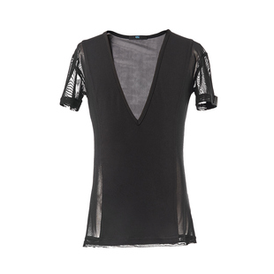 茜卡索 拉丁舞服男夏季上衣专业男童比赛服标服男孩练功服夏G5061