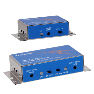 埃用TM6201双回路防静电有线手腕带手环监测报警器在线接地监测