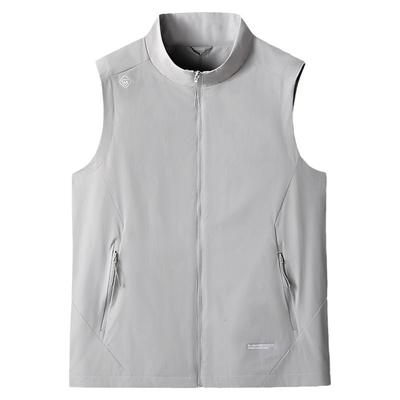 秋季加大码开衫马甲男士立领