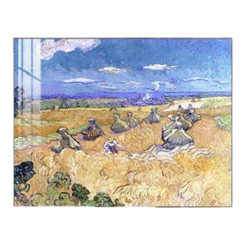 梵高客厅装饰画丰收风景油画沙发背景墙三联挂画简约抽象餐厅壁画