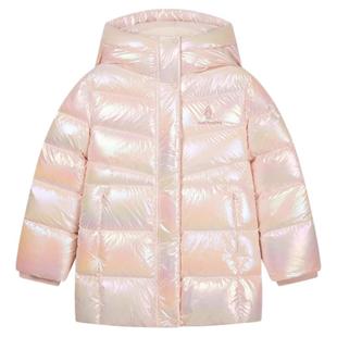 暇步士童装女童中长款羽绒服25冬新品大童甜美儿童保暖厚羽绒外套