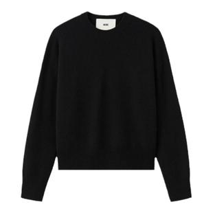 440ME女装 经典老钱风直筒宽松圆领休闲套头羊毛毛衣FCFW0370K