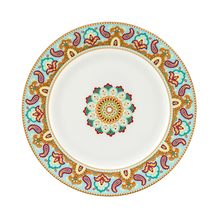 隆达骨瓷家用精致餐具好看的复古艺术盘子碗汤碗新款福瑞祥年微瑕