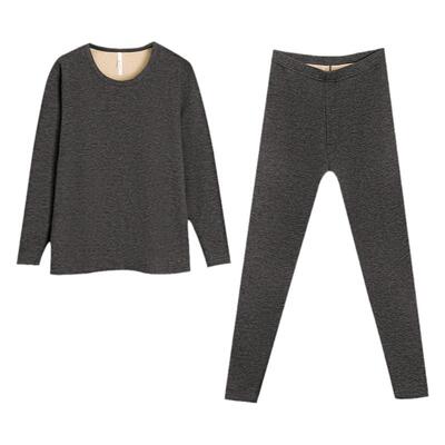 红豆桑蚕丝羊绒发热保暖内衣套装