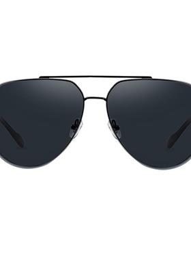 海伦凯勒复古双梁男太阳镜偏光