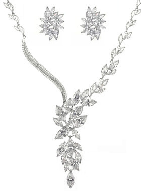 Hera女超闪锆石项链高端简约大气