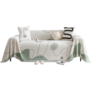 雪尼尔沙发盖布四季通用沙发垫高级感防滑全盖盖巾坐垫保护套罩毯