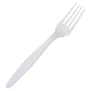 一次性叉子可降解玉米淀粉餐叉西餐叉子带纸巾蛋糕叉甜品叉牛排叉