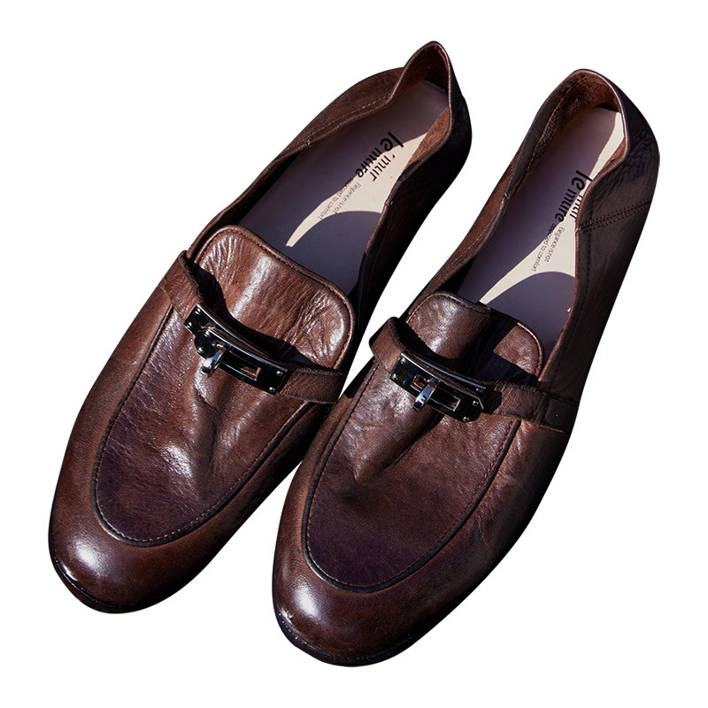 Le' Murmure 重磅 意大利进口水洗马皮 马衔扣一脚蹬懒人 乐福鞋