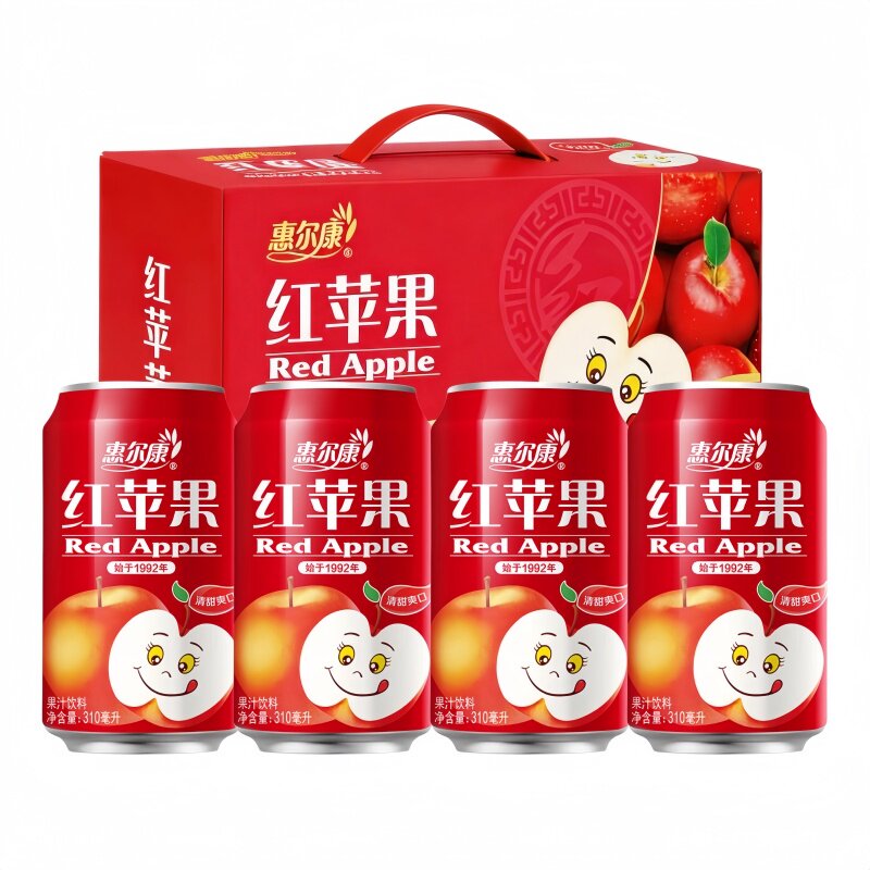 惠尔康红苹果汁饮料310ml*20罐箱