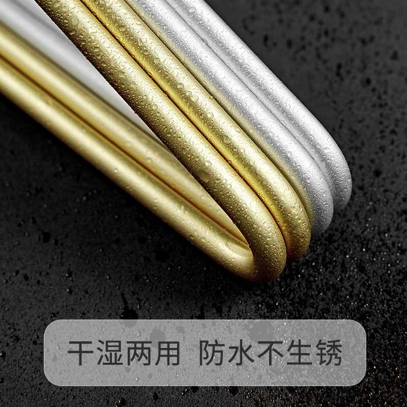铝合金衣架实心太空铝高级衣柜痕家用感无子肩角奢衣服室外撑防轻