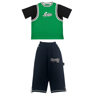 乐咪酷儿童街舞服装嘻哈风炸街男童潮服hiphop演出服街舞女孩套装