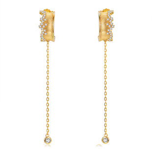 日式轻奢未眠夜繁星镀金14K小众设计小蛮腰网红复古宫廷耳线耳环