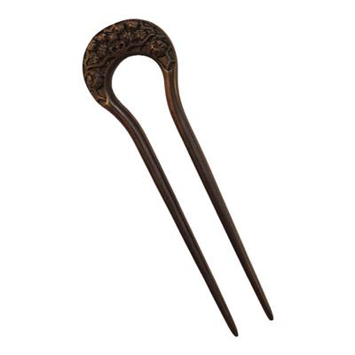 盘发又一雪黑檀木发钗古典