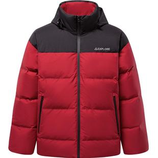 森马羽绒服男防风防水2024冬季新款宽松连帽鹅绒服厚款面包服外套