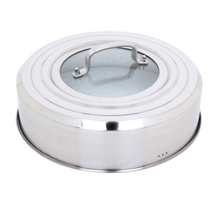 蒸锅锅盖高盖炒菜锅不锈钢高拱防溢锅盖家用32cm30加厚款圆形加高