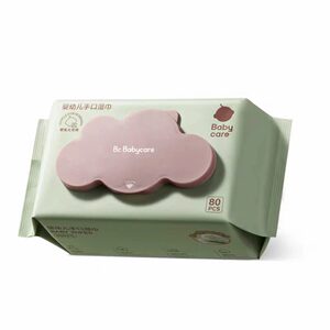 babycare紫盖湿巾新生婴幼儿专用宝宝手口屁湿纸巾加大加厚款80抽