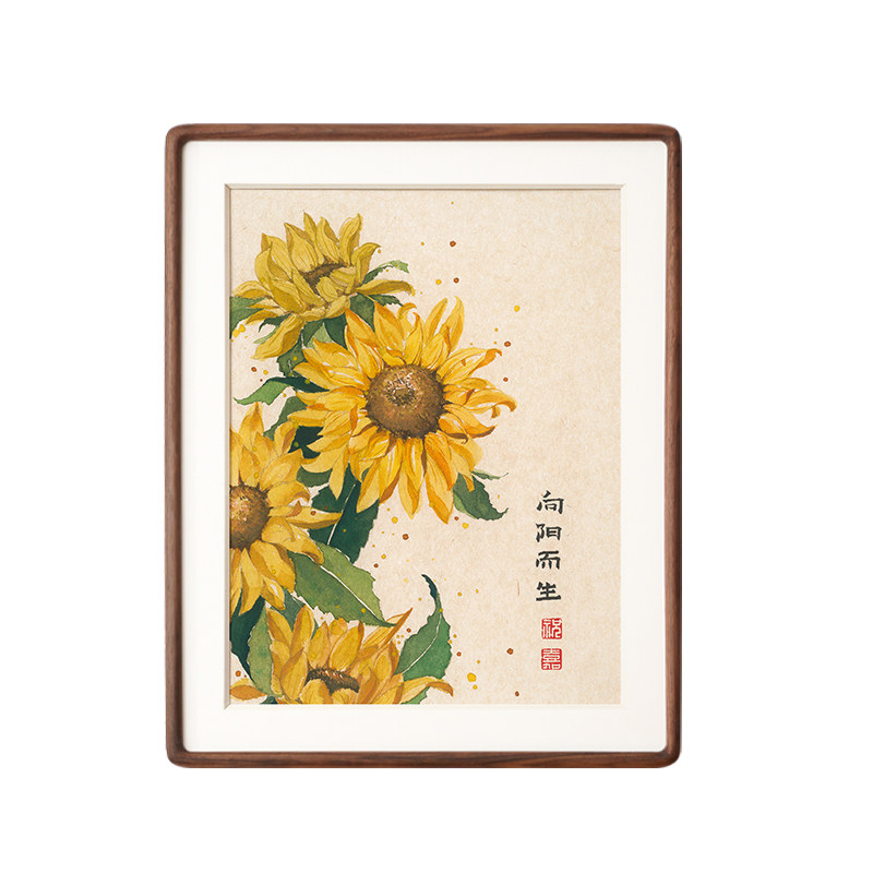 原木风小清新客厅餐厅装饰画