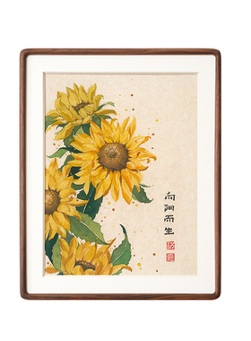 原木风小清新客厅餐厅装饰画