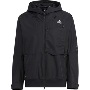 Adidas/阿迪达斯正品运动跑步新款男子训练梭织连帽夹克HN9037