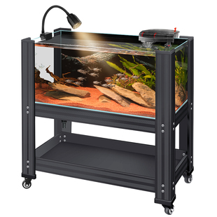 超白玻璃鱼缸客厅溪流落地家用生态金鱼缸带排水大中型带轮水族箱