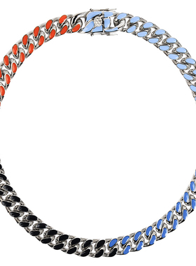 拼接彩色男女同款嘻哈古巴项链