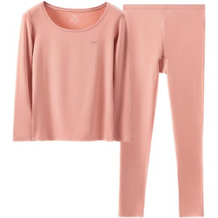 猫人纯棉秋衣秋裤女套装保暖内衣男款青少年棉毛衫保暖衣女冬季