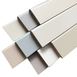 奕南实木踢脚线珍珠白杏子灰可可蛋奶baby白菱花白烤漆4公分6定制