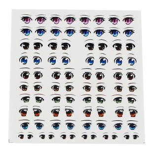 卡通眼睛水贴纸超轻粘土脸模bjd手办软陶人偶制作眼睛模型DIY配件