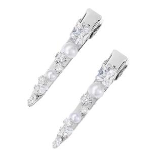 DODOGOGO珍珠发夹刘海夹森系仙女一字侧边发卡夹子头法式夏季饰品