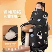 电动车后座挡风被带小孩儿童亲子款冬季加厚电瓶车护腿防水防风罩