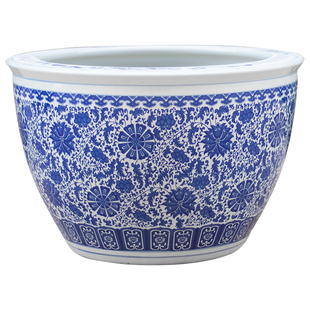 景德镇陶瓷鱼缸青花瓷花缸户外大水缸庭院睡莲盆荷花缸锦鲤专用缸