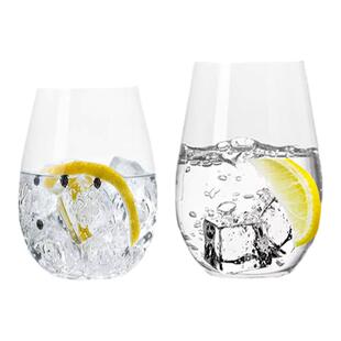 Krosno进口水晶玻璃葡萄酒杯无脚O型水杯鸡尾酒杯家用红酒杯酒店