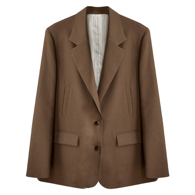 因由 獨家设计款摩登都市老钱风显瘦高级精纺羊毛高智休闲女西装